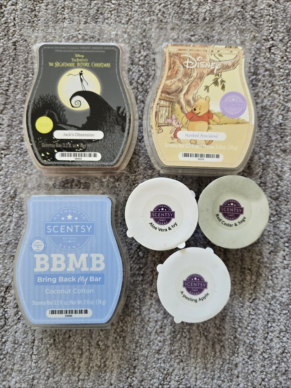 Scentsy Disney & Bring Back My Bar Wax Bars - Black, Yellow, Blue, Cream, Green